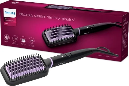 Philips Essential Stijlborstel – Warmteborstel - Natuurlijk steil en glanzend haar in 5 minuten - BHH880/00