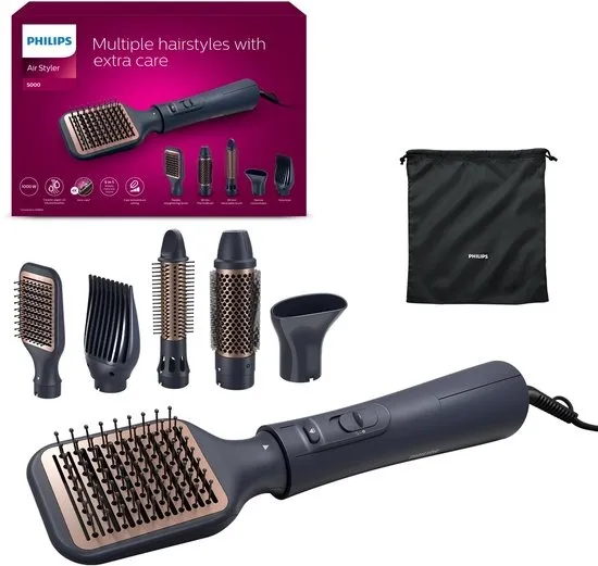 Philips 5000 Series Air Styler – Fohnborstel - Voor glanzend, gezond haar en veelzijdige stijlen - BHA530/00