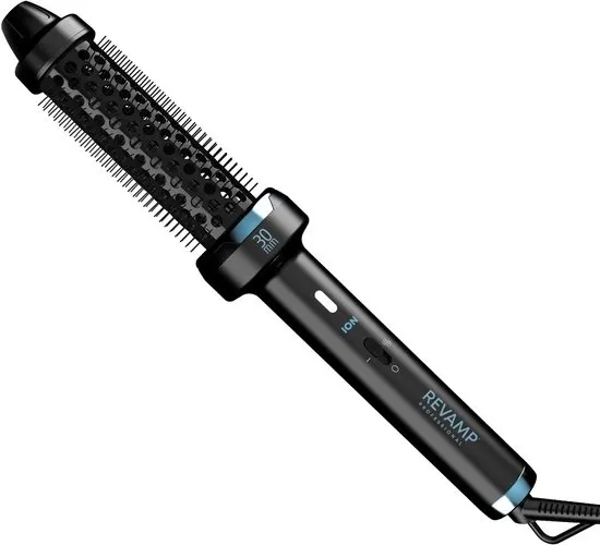 Revamp Keramische Krulborstel 30 mm - Fohnborstel met Ionentechnologie - Warmteborstel - Thermal Brush - Lichtgewicht - Blowout Brush - 3 Meter Salonkabel - Voor Krullen, Golven en Volume - Hitte Borstel - BR1300 - Zwart