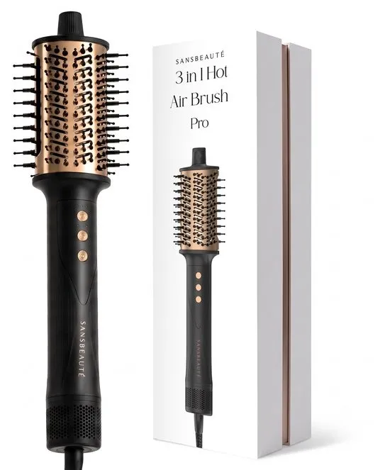 Sansbeauté 3-in-1 Wet-2-Dry Blow Out Föhnborstel - Blowout Brush - Brush Borstel Föhnen - Multistyler - Hot Brush - Haarborstel - Thermal Brush - Heat brush - Brosse Soufflante - Heated Haarborstel - Stijlborstel - Volume Warmteborstel