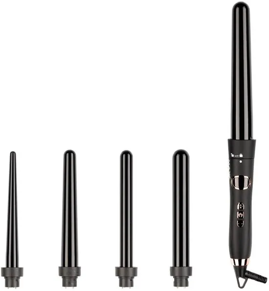 Max Pro Miracle 5 in 1 Krultang - Krultang set - Met Opzetstukken - Met Handschoen - Krultangset - Curling Iron - Krultangen