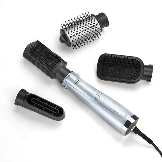 BaByliss Hydro Fusion 4 in 1 Föhnborstel AS774E - 1000W - Dubbel ionisch systeem - Multistyler met 4 opzetkoppen - Coolshot