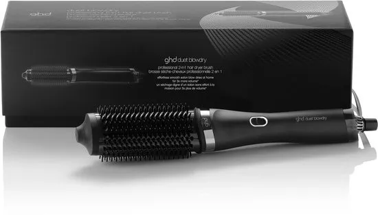 ghd – Duet Blowdry 2-in-1 Föhnborstel – Stijltang en Krulborstel – Keramisch – Met Reisetui – Zwart
