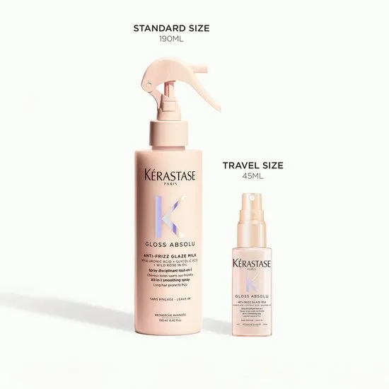 Kérastase Gloss Absolu Anti-Frizz Glaze Milk - Hydratererende leave-in spray die beschermt tegen hitte - Voor lang haar gevoelig tot pluizen - 45ml