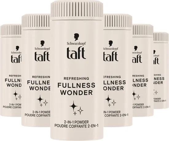 Taft Refreshing Fullness Wonder Powder – Haarstyling - Volume Poeder - Frisheid - Anti-Grease – Voordeelverpakking - 6x 10g