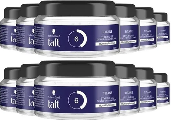 Taft - Titane Styling Gel - Haargel - Voordeelverpakking 12 x 250 ml