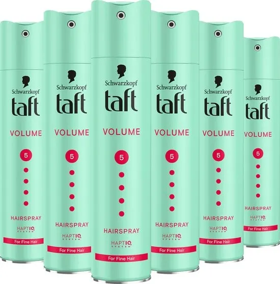 Taft True Volume Mega Strong Spray - Haarstyling - Haarspray - Langdurige Fixatie - Fijne Haartypes - Voordeelverpakking - 6x 250 ml