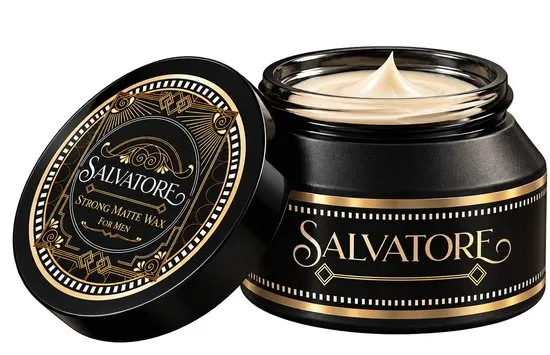 Salvatore Strong Matte Wax – Haarwax voor Mannen – Sterke Hold & Matte Finish – Voor Fijn of Steil Haar dat Snel Inzakt – Kort tot Halflang Haar – Langdurige Fixatie – Makkelijk Uitwasbaar