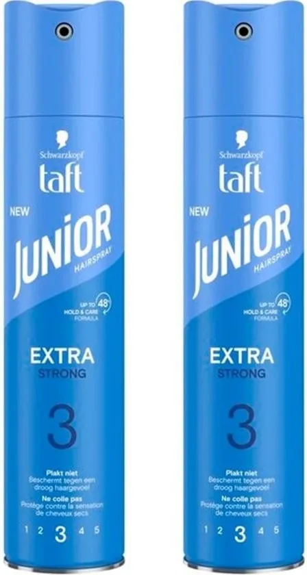 Taft Junior Haarlak - Extra Strong - 2 x 250 ml