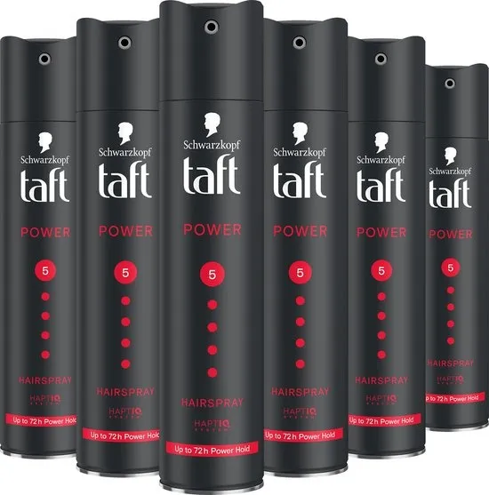 Taft Styling Hairspray Power - Haarstyling - Haarspray - Alle Haartypes - Voordeelverpakking - 6x 250ml