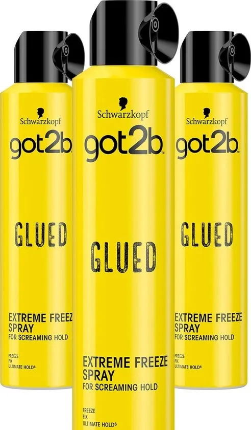 Got2b - Glued Extreme Freeze Haarspray - 3 x 300 ml - Voordeelverpakking