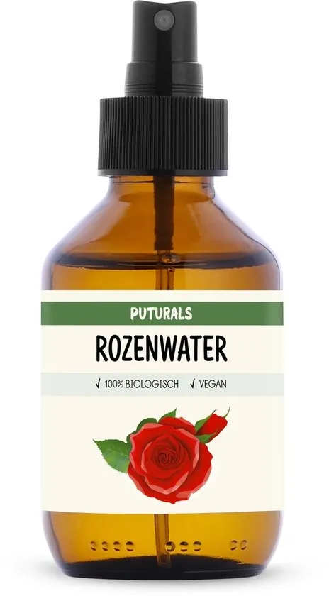 Puturals Rozenwater 100% Biologisch - 150ml - Puur en Vegan - Rozenwater voor Gezicht en Haar - Zonder Alcohol