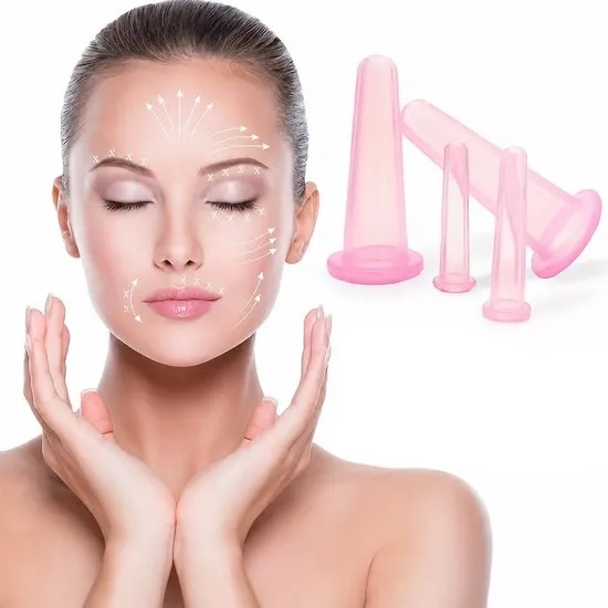 Siliconen Face Cups I siliconen Massage Cups I Gezichtsmassage I Vacuüm Cupping I 1.5 cm / 3.6 cm I 2 Stuks I Roze
