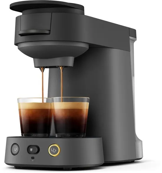 Philips Senseo Vibe Koffiepadmachine CSA225/60 - Compact - Keuze uit 1 of 2 Kopjes - Instelbare Intensiteit - Automatische Uitschakeling - Zwart