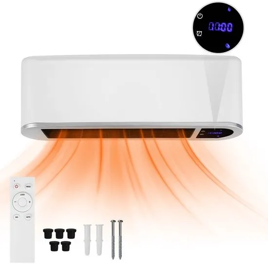 Wandkachel - Wandverwarming Elektrisch WLAN - Keramische Kachel - 1000/2000W - Heater Kachelventilator - Premium met afstandsbediening