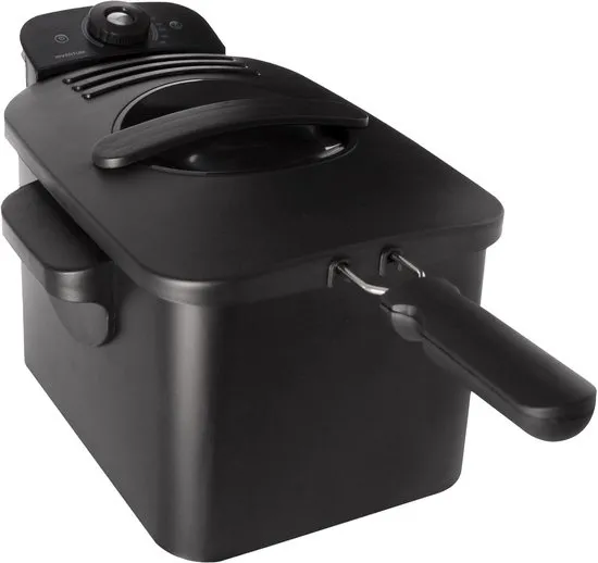 Inventum GF431B Frituurpan - 3L - Max 190 °C - Koude zone - 2200W - Tot 3 personen - Zwart