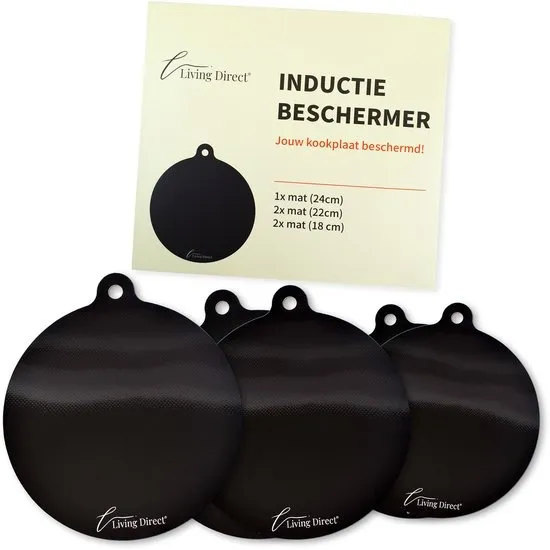 Living Direct Inductie Beschermer - 5 Stuks - Inductie Matjes Rond - Kookplaat Beschermer - Bescherming Inductie Kookplaat - Inductieplaat Beschermer - Afdekplaat Inductie - Hittebestendig tot 280 ºC