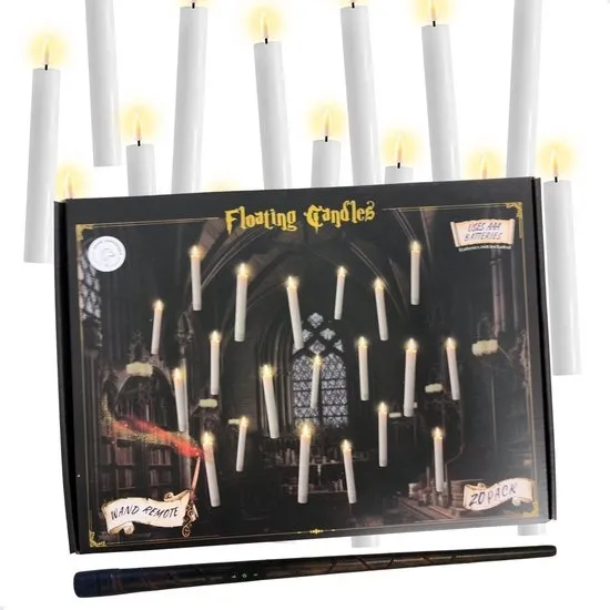 Floating candles - LED kaars - 20 stuks - magisch - toverstaf - halloween verlichting - op batterijen - afstandsbediening - sfeerverlichting