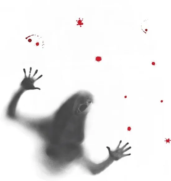 LUQ – Bloedgeest Halloween Raamstickers – Schreeuwend Horror Spook – Griezelige Raamdecoratie – Makkelijk Aanbrengen