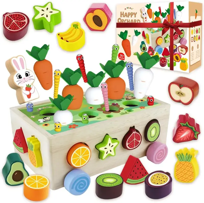 Airlab 7-in-1 Montessori Educatief Speelgoed – Houten Motoriek Spel (1–3 jaar)