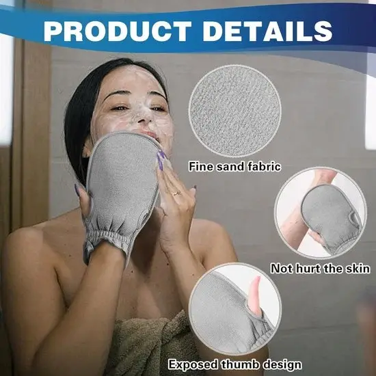 Allecto Plus - Dubbelzijdige Body Scrubber voor Exfoliatie - 2 Stuks - Lange Rugborstel voor Douche - Multifunctionele Peeling-handschoen met Kleefhaken