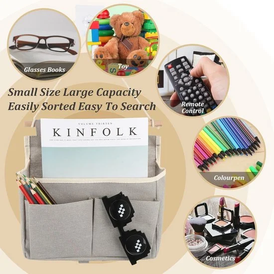 Hoge Capaciteit Hangende Organizer - 2 Opbergtassen met Haken voor Badkamer, Kantoor en Slaapkamer