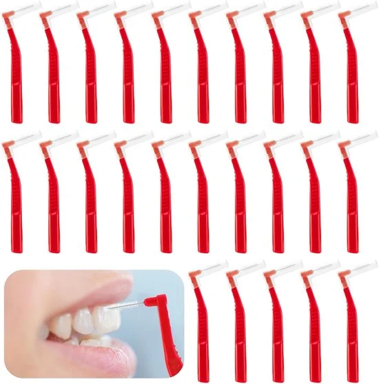 Interdentale borstels – 25 stuks L-vormige tandenborstels voor optimale mondhygiëne