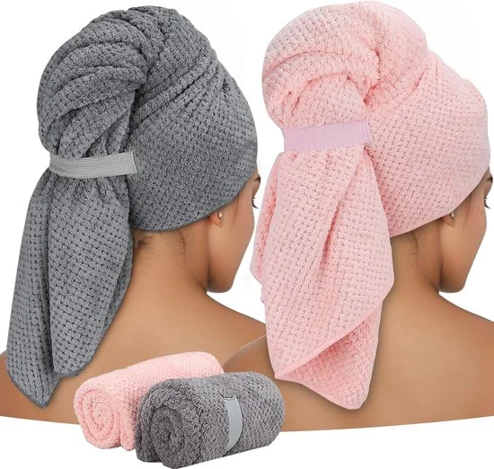 Microvezel Haarhanddoek Wrap 100 x 60 cm - Sneldrogend en Absorberend voor Alle Haartypen