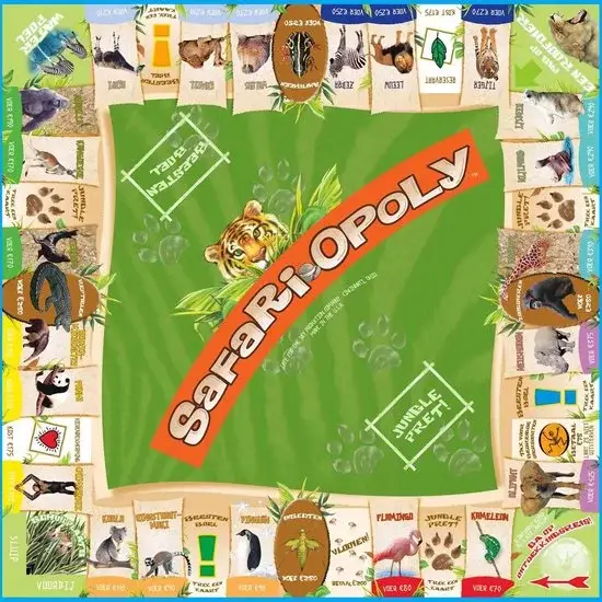 Opoly Safari Opoly - Spannend Bordspel voor het Hele Gezin | Speelgoed
