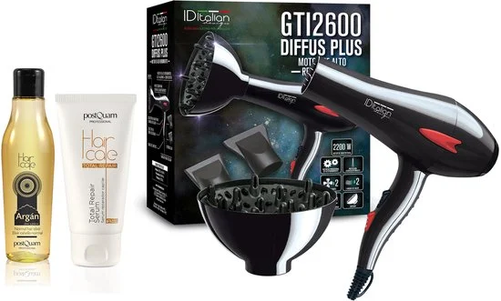 POSTQUAM HAIR CARE PROTEC CAPILLAIR+GTI 2600 Föhn met Diffuser - Ideale Haarverzorging