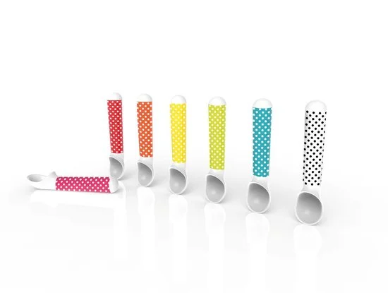 Zak!Designs Ijsschep Dotty - 18x4x3.5 cm - Blauw | Perfect voor IJs & Sorbet